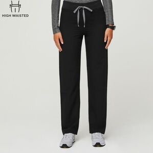 FIGS Black Livingston Basic Scrub Pants High Waisted Straight Leg  - Size XXL P